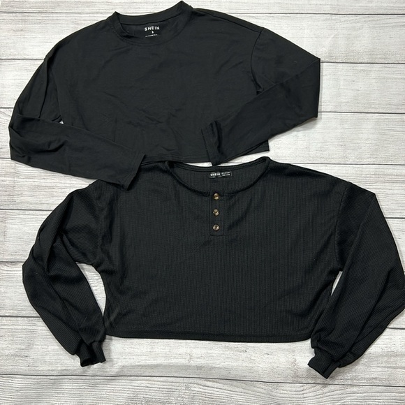 SHEIN long sleeve crop top bundle - Picture 1 of 4